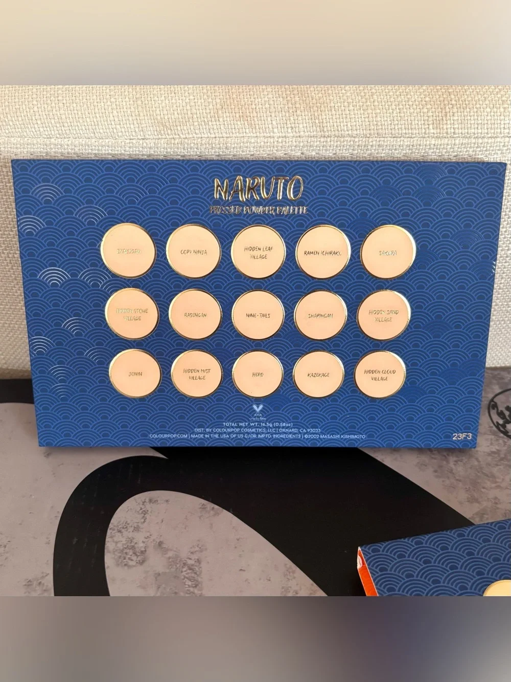 ColourPop x Naruto Eyeshadow Palette 15 Pan Pressed Powder Makeup Limited BNIB